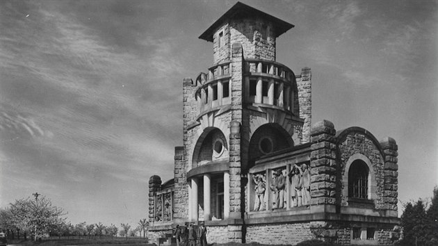 Masarykova věž samostatnosti v Hořicích na Jičínsku po dokončení
