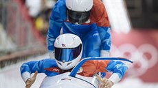 eská posádka Dominik Dvoák a Jakub Nosek v olympijském závod.