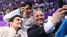 Olympijské zlato ze Soi obhájil Japonec Juzuru Hanju.