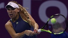 Caroline Wozniacká v semifinále turnaje v Dauhá proti Pete Kvitové
