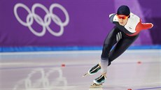 eská rychlobruslaka Martina Sáblíková v olympijském závod na 3000 metr....