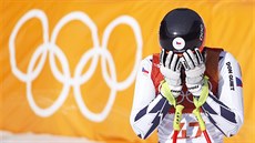 eský lya Jan Zabystan po finálové jízd olympijského sjezdu. (15. února...