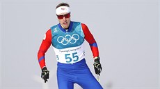 eský bec Petr Knop v olympijském závodu na 15 km volnou technikou. (16....