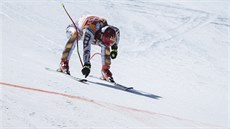 NEJRYCHLEJŠÍ. Česká lyžařka Ester Ledecká v cíli olympijského superobřího...