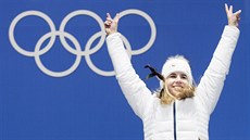 ZLATO. Česká lyžařka Ester Ledecká senzačně zvítězila v olympijském superobřím...