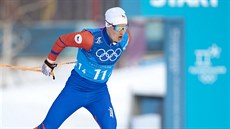 �eský b�ec Michal Novák v olympijském �tafetovém závodu na 4 x 10 km. (18....