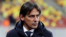 Trenér Lazia ím Filippo Inzaghi bhem utkábí Evropské ligy proti FCSB.