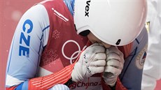 �eská sá�ka�ka Tereza Nosková p�i t�etí olympijské jízd� v ledovém korytu...