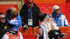 U ZASE V DOBRÉ NÁLAD. Lindsey Vonnová po tréninku na sjezd v olympijském...