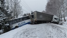 V Pravíkov nedaleko Kamenice nad Lipou se srazil kamion s autobusem. Nehoda si...