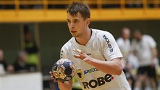 CHYSTÁ SE NA STELU. Pavel Pich z týmu házenká Zubí pi extraligovém utkání.