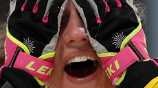 Švédská biatlonistka Hanna Öbergová nemůže uvěřit, že vyhrála olympijský...