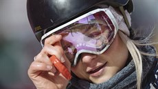 Kateina Vojáková si pi tréninku na olympijský Big Air vyslouila monokl.