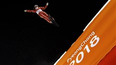 Běloruská akrobatická lyžařka Hanna Huskovová na zimních olympijských hrách v...