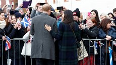 Meghan Markle a princ Harry na první návštěvě Skotska (Edinburgh, 13. února...