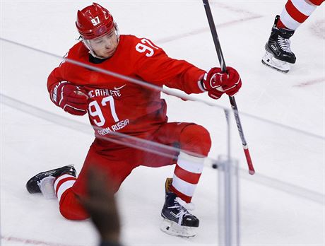 Tahoun ruských hokejisté Nikita Gusev ovládl produktivitu olympijského turnaje...