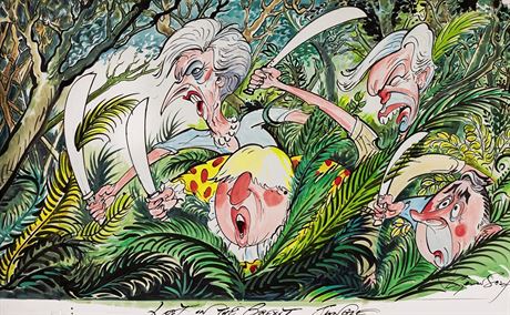 Kreslí Gerald Scarfe zachytil vechny dleité britské hráe v brexitové...