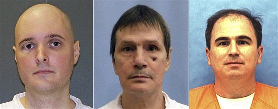 Trojice odsouzených, kteí dostali trest smrti - zleva: Thomas Whitaker,...