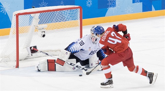 Petr Koukal a jeho vítzný nájezd ve tvrtfinále olympijského turnaje s USA.