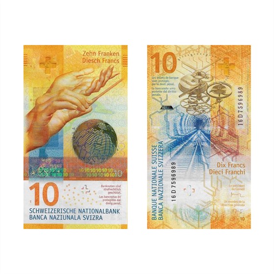 Bankovka roku 2017, výcarská desetifrankovka