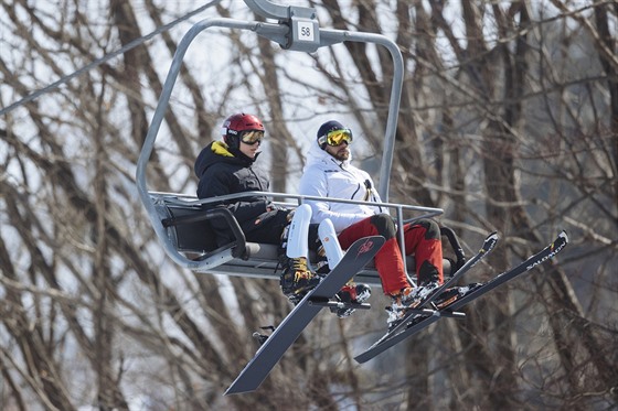 Ester Ledeck pi svm ternm snowboardovm trninku. (20. nora 2018)