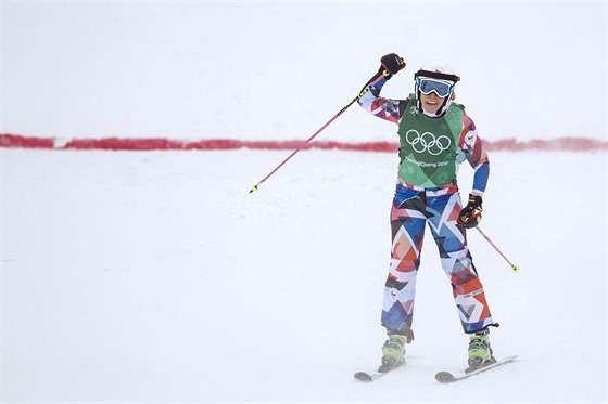 Česká lyžařka Nikol Kučerová po osmifinálové jízdě olympijského skikrosu. (23....