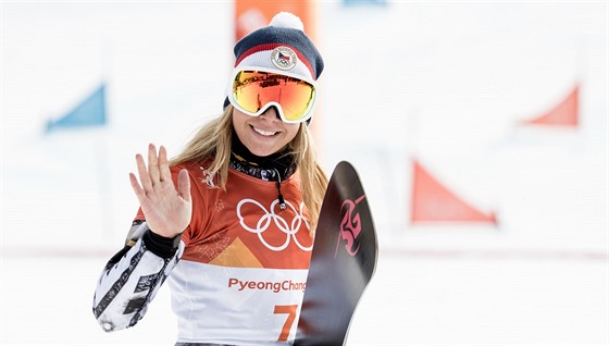 RADOST. eská snowboardistka Ester Ledecká zvítzila v olympijském paralelním...