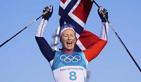 POSLEDNÍ ZLATO ZOH. Norská b�kyn� Marit Björgenová v cíli olympijského závodu...