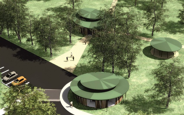 Vizualizace nového zázemí pro náv�t�vníky p�írodní rezervace SOOS u...