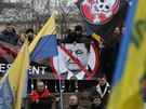 Protesty stoupenc Michaila Saakaviliho proti prezidentovi Petro Poroenkovi...