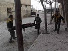 Následky útok syrských vládních jednotek na východní Ghútu (20. února 2018)