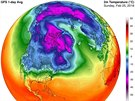 Nezvykle vysoké teploty v Arktid názorn ukazuje grafický model klimatologa...