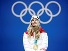Rakouská snowboardistka Anna Gasserová opanovala olympijskou premiéru...