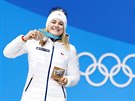 BRONZ. eská rychlobruslaka Karolína Erbanová vybojovala na olympijské dráze...