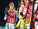 eská biatlonistka Veronika Vítková v olympijském závodu ve smíené tafet....