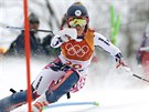 eská lyaka Kateina Pauláthová pi finálové jízd kombinaního slalomu v...
