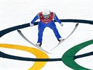 ech Ondej Paout pi olympijském skoku v týmové souti sdruená. (22....