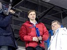 táb ruské televize se snail natáet na tvrtením tréninku eských hokejist...