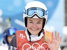 eská lyaka Nikol Kuerová po úspné kvalifikaci olympijského skikrosu. (23....