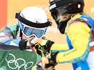 eská lyaka Nikol Kuerová po osmifinálové jízd olympijského skikrosu. (23....