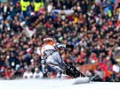 FINÁLE. eská snowboardistka Ester Ledecká pi finálové jízd v olympijském...
