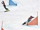 Rakouská snowboardistka Daniela Ulbingová zaostává za ekou Ester Ledeckou ve...