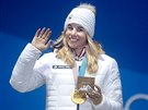ZNOVU ZLATÁ. eka Ester Ledecká zvítzila v druhém olympijském závod -...