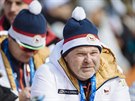 Fyzioterapeut Pavel Kolá sleduje zlatý snowboardový závod Ester Ledecké. (24....