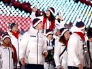 eská výprava pi slavnostním zakonení zimních olympijských her v...