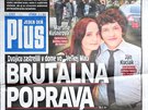 Titulní strana slovenského deníku Plus jeden de (27. února 2018)