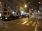Oprava kolejí ve Spálené ulici v Praze