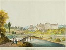 Oblast Louka v Podyj na obrazu Franze Richtera z doby kolem roku 1825
