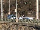 Policie uzavela pro vekerou dopravy Vyehradský tunel (25. února 2017).
