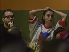 Fanouci v restauraci U Zábranských v Praze sledují semifinále olympijského...